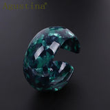 Leopard Resin Bracelet Colorful Bangle Cuff Charms Punk Jewelry