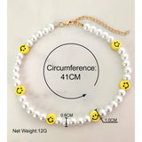 Bohemian Smiley Face Beaded Choker Necklace