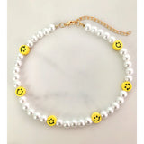 Bohemian Smiley Face Beaded Choker Necklace