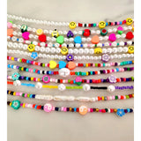 Bohemian Smiley Face Beaded Choker Necklace