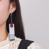 Acrylic Tanjiro Earrings Demon Slayer Anime Cosplay Props
