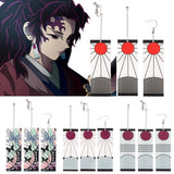 Acrylic Tanjiro Earrings Demon Slayer Anime Cosplay Props