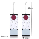 Acrylic Tanjiro Earrings Demon Slayer Anime Cosplay Props