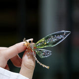 Acrylic Dragonfly Brooch Transparent Wings