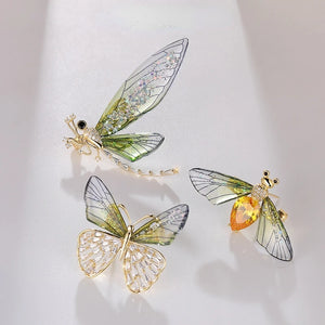 Acrylic Dragonfly Brooch Transparent Wings