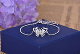 Adjustable Butterflies Bracelets for Women Crystal Charm Wedding Bracelet Femme