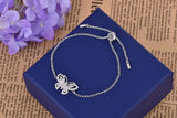 Adjustable Butterflies Bracelets for Women Crystal Charm Wedding Bracelet Femme