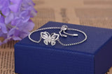 Adjustable Butterflies Bracelets for Women Crystal Charm Wedding Bracelet Femme