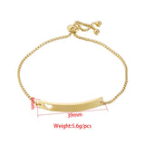 Adjustable Name Bracelet Engraved Heart Chain Personalize Bangles