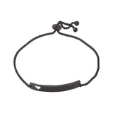 Adjustable Name Bracelet Engraved Heart Chain Personalize Bangles