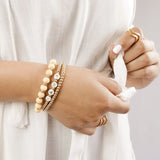 Adjustable Wooden Beaded 3pcs Bracelet Sets Personalized Name Jewelry