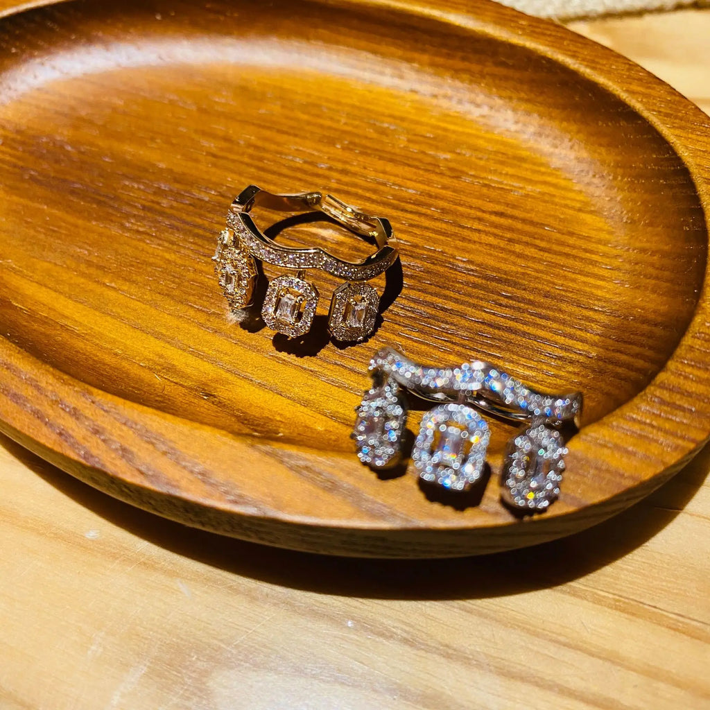 Adjustable Micro Pave CZ Stones Silver Big Ring For Women R-288