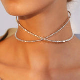 Adjustable Punk Alloy Collar Choker Necklaces for Women