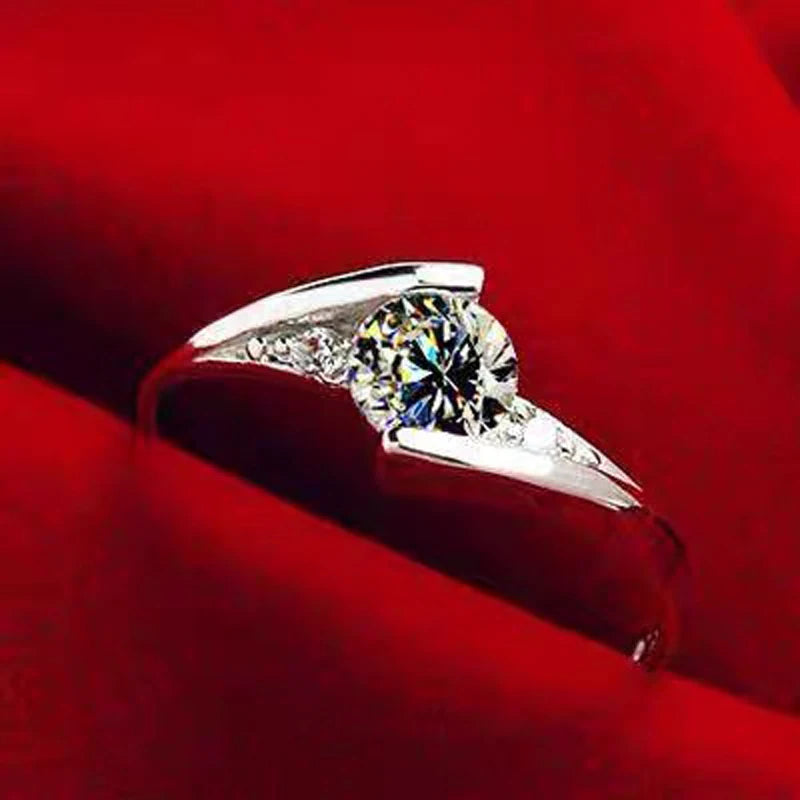 Tibetan Silver Zircon Wedding Band Fine Ring