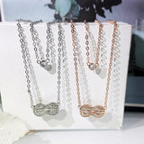 Geometric Twist Shape Women's 925 Silver Pendant Chain