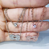Geometric Twist Shape Women's 925 Silver Pendant Chain