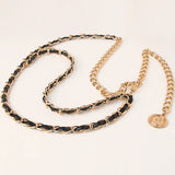 Metal Leather Braided Waist Chain Sweet Sexy Decorative Waist Chain BC1004