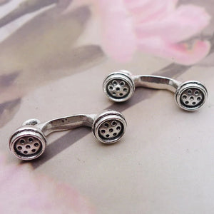 20pcs Antique Silver Telephone Receiver Charms 10*24mm AAC040