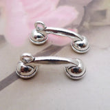 20pcs Antique Silver Telephone Receiver Charms 10*24mm AAC040