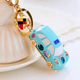 Alloy Car Key Chain Rhinestones Pendant Model Car Shape Key Holder