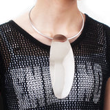 Alloy Geometric Choker Necklace Women Long Pendants Torques Statement Necklaces