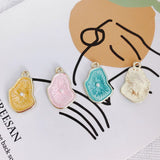 Alloy Pendant with Pearl Flower Stud Earring Necklace
