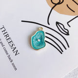 Alloy Pendant with Pearl Flower Stud Earring Necklace