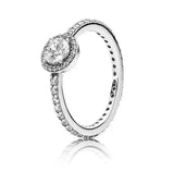 Silver Plated Ring Ladies Wedding Engagement Party Jewelry