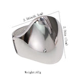 Alloy Smooth Surface Big Bangles Bracelets Punk Statement Cuff Bracelets