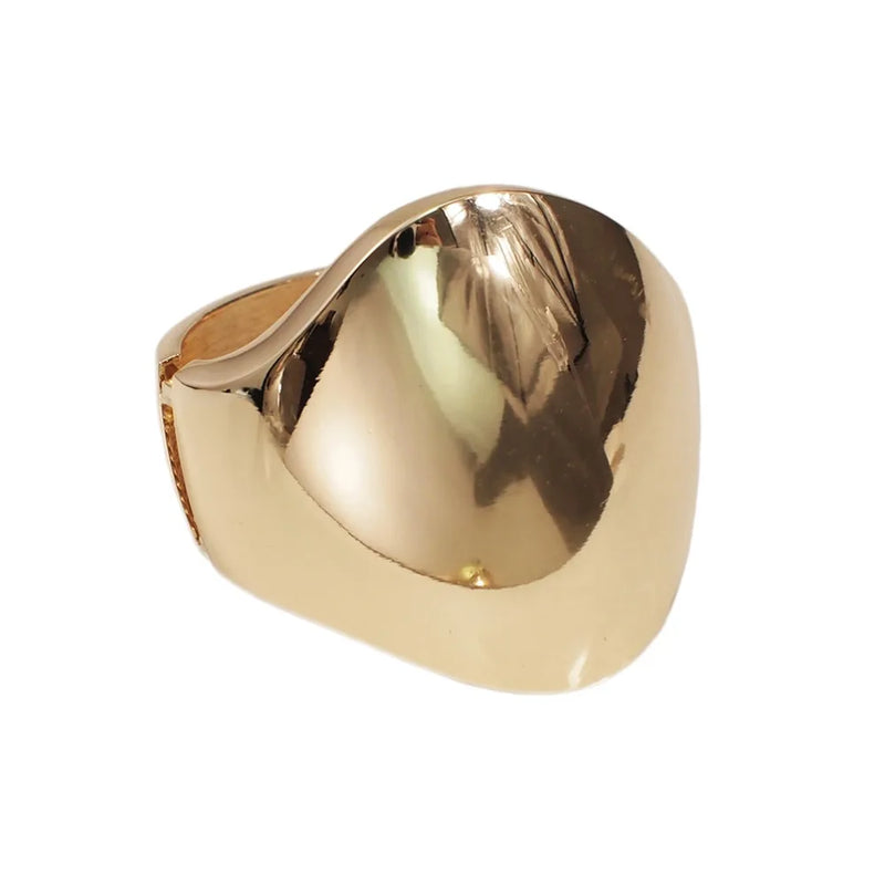Alloy Smooth Surface Big Bangles Bracelets Punk Statement Cuff Bracelets