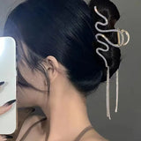 Zircon Heart Flower Pendant Hairpin Clip