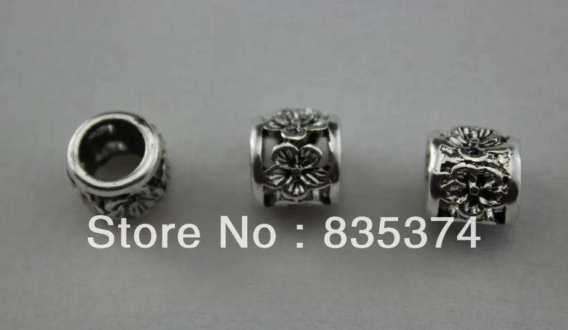 Alloy antique silver Big Hole Beads European Jewelry 10*9mm