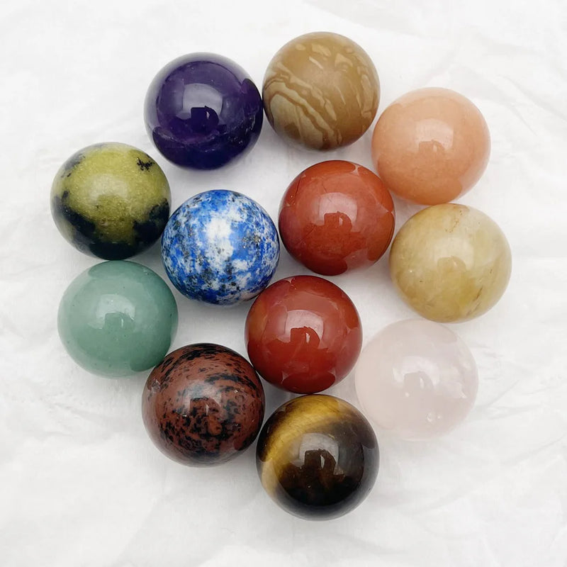 Amethyst Lapis Lazuli Natural Stone Round Ball Beads 20mm 12pc