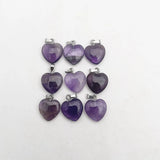 Amethysts Stone Heart Pendant Necklace for Jewelry Making 16MM