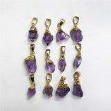 Amethysts Pendant Natural Stone Irregular Citrines Pendant