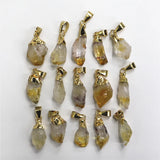 Amethysts Pendant Natural Stone Irregular Citrines Pendant