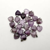 Amethyst Heart Pendant Necklace - 16MM Charm
