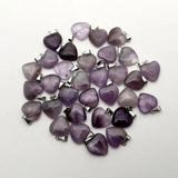 Amethyst Heart Pendant Necklace - 16MM Charm