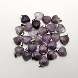 Amethyst Heart Pendant Necklace - 16MM Charm
