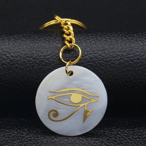 Horus Eye Stainless Steel Keyring for Women K77679S07