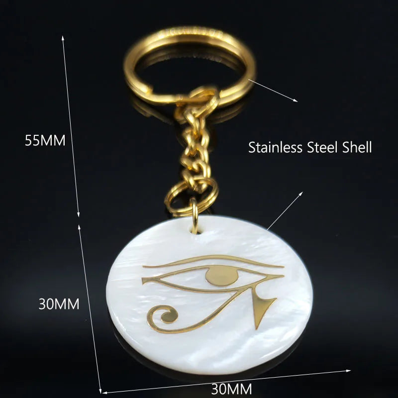 Horus Eye Stainless Steel Keyring for Women K77679S07