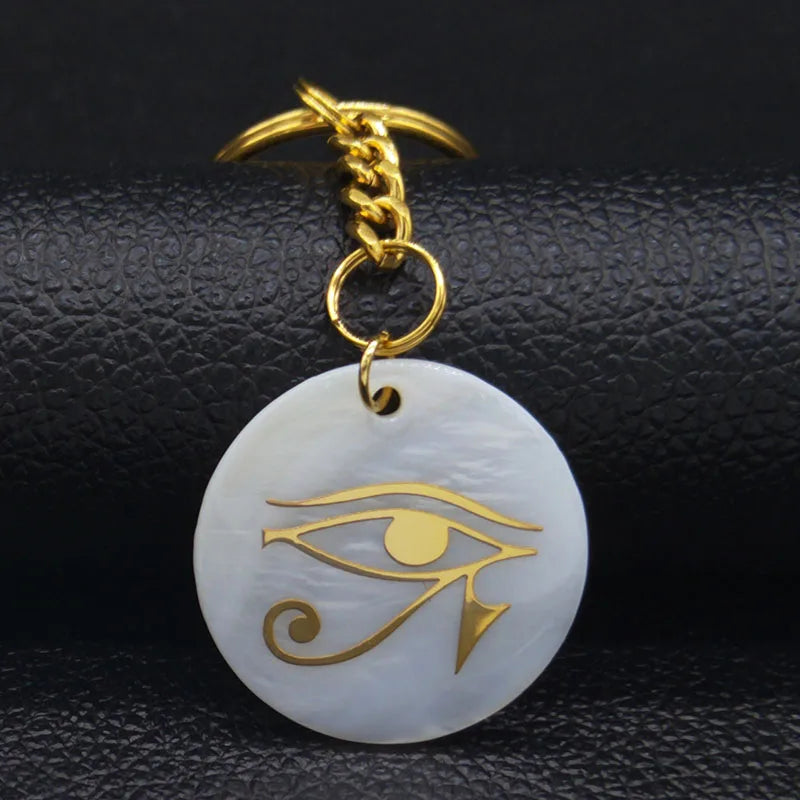 Horus Eye Stainless Steel Keyring for Women K77679S07