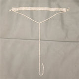 Womens Rhinestone Clavicle Chain Tassel Necklace