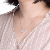 Angel Wings Crystal Zircon Diamonds Pendant Necklaces Silver Choker