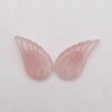 Rose Quartz Angel Wing Charms Necklace Pendant for Jewelry Making
