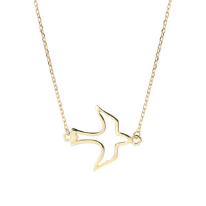 925 Silver Choker Necklace with Pigeon Pendant