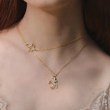 925 Silver Choker Necklace with Pigeon Pendant