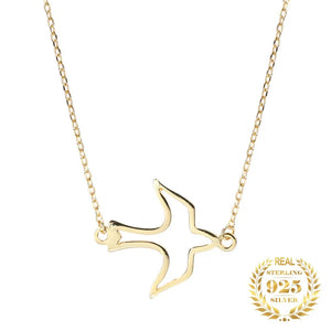 925 Silver Choker Necklace with Pigeon Pendant