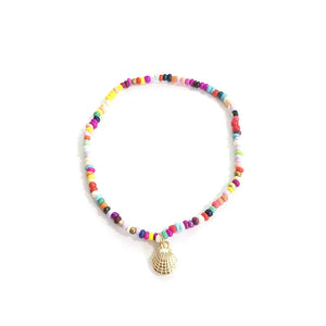 Colorful Crystal Beads Anklets for Women Boho Silver Chain Bracelet