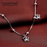 925 Sterling Silver Butterfly Anklet For Women